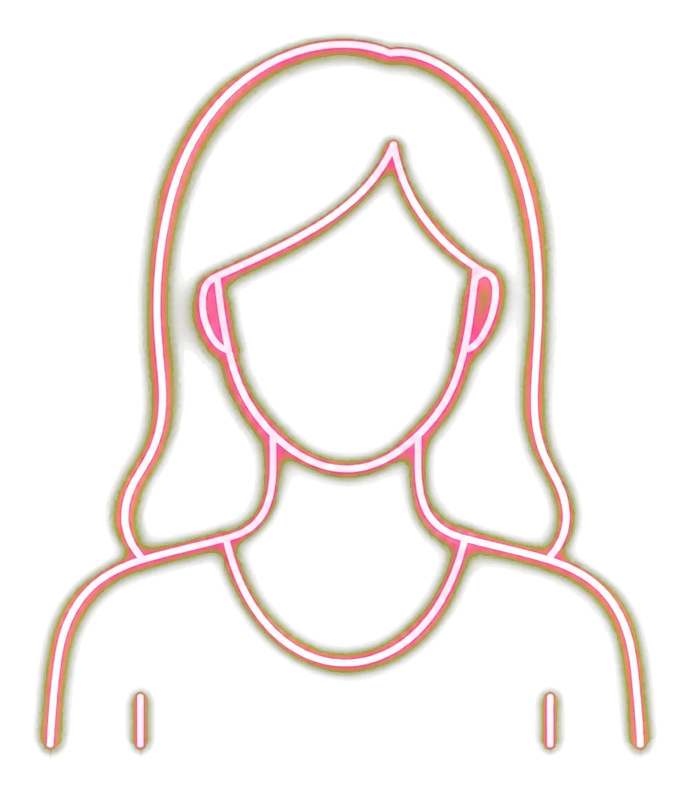 Line illustration of a woman