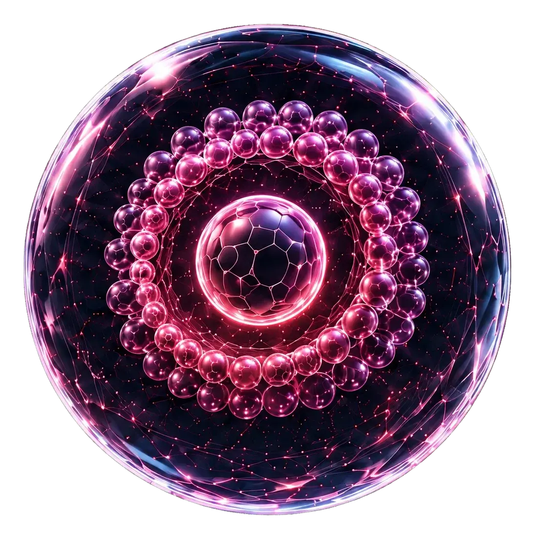 Large ovarian follicle with a glowing oocyte at its centre